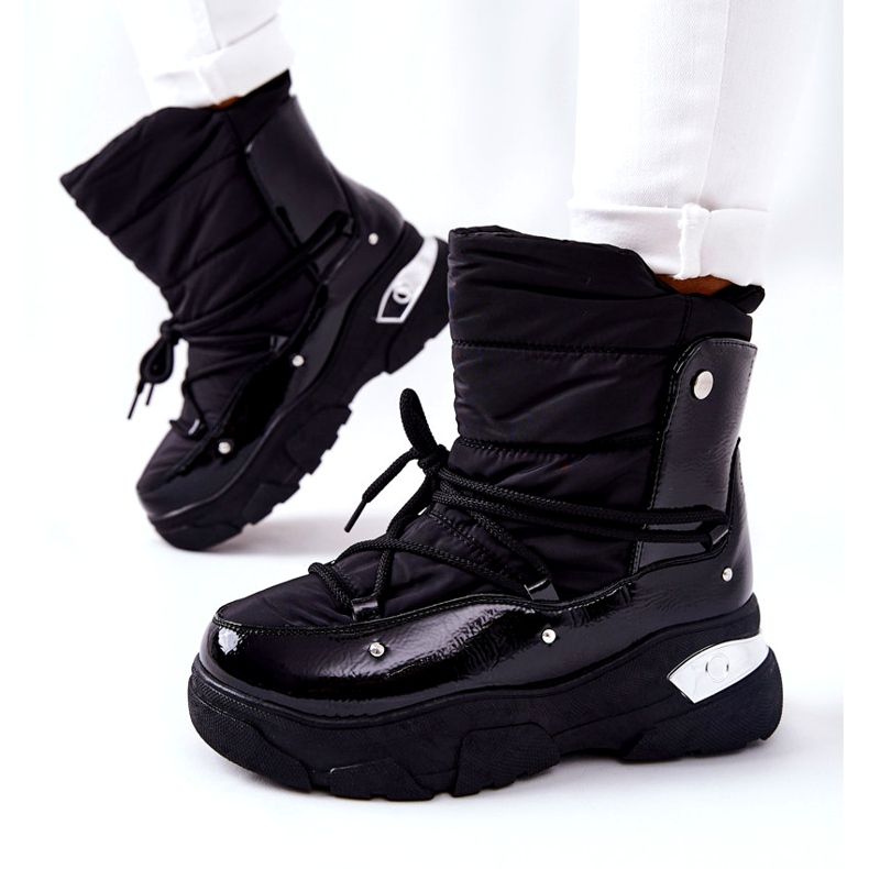 POTOCKI Mit Fell gewärmte Schneestiefel Black Holys schwarz 6