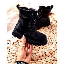 FR1 Klassische schwarze Kinderstiefel mit Reißverschluss Clarika 3