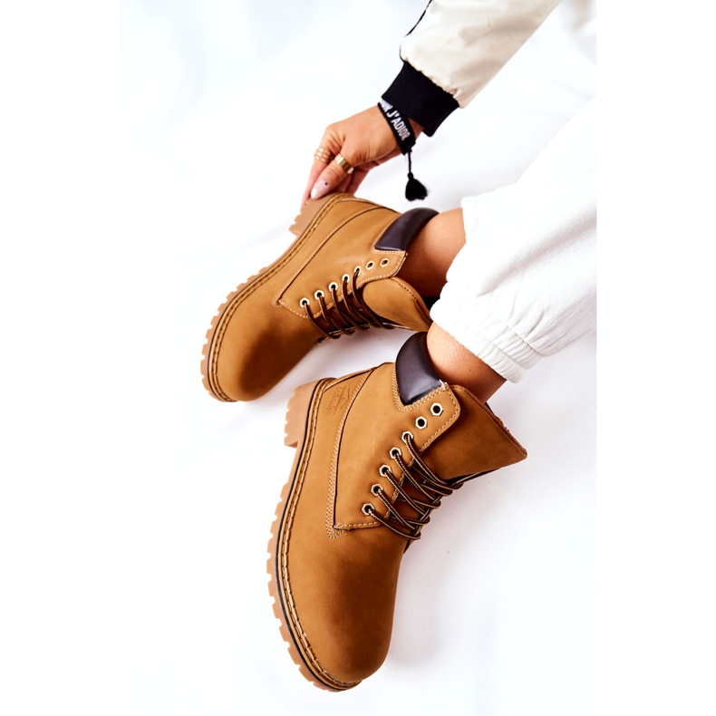 PH1 Damen Trapper Warm Dunkelbeige Crush gelb 1