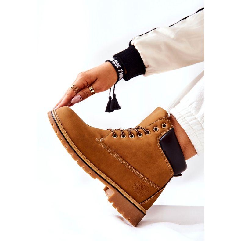 PH1 Damen Trapper Warm Dunkelbeige Crush gelb 2