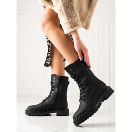 Erynn Klassische schwarze Worker-Schnürung 1