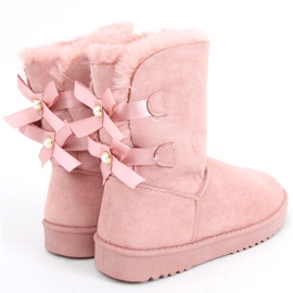Damen-Schneestiefel mit Tosse Pink Schleifen rosa 2