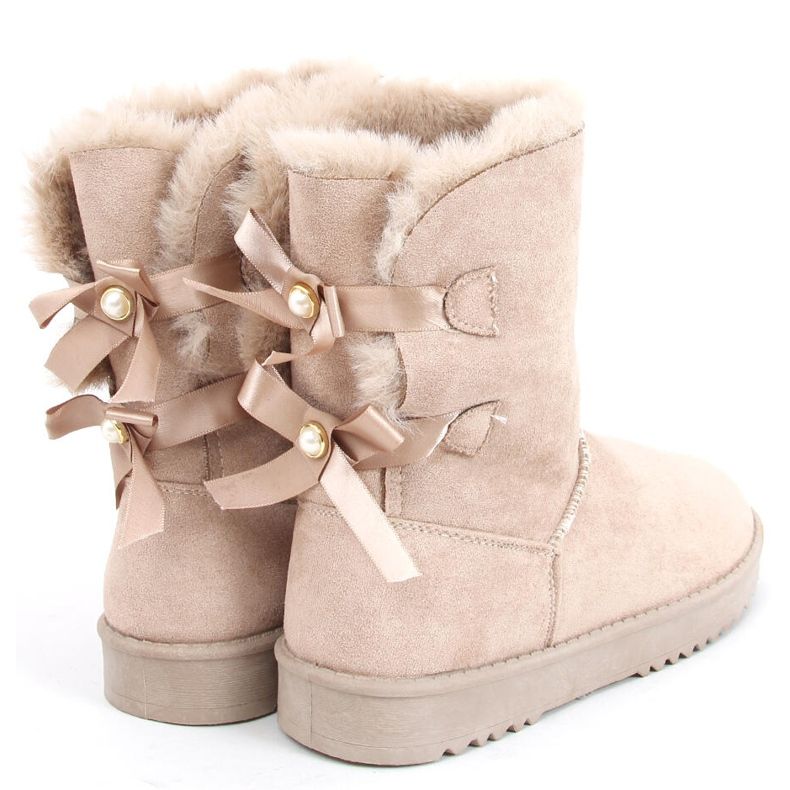 Damen-Schneestiefel mit Schleifen Tosse Beige 1