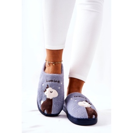 WJ1 Warme Rentierhausschuhe Blue Jilly braun blau 1