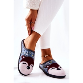 Warme Hausschuhe in Rentierblau aus Taffy 2