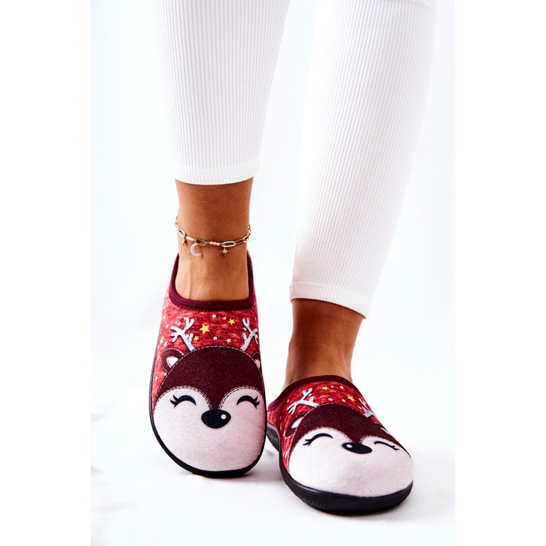 WJ1 Warme Rentierhausschuhe Red Taffy rot mehrfarbig 1