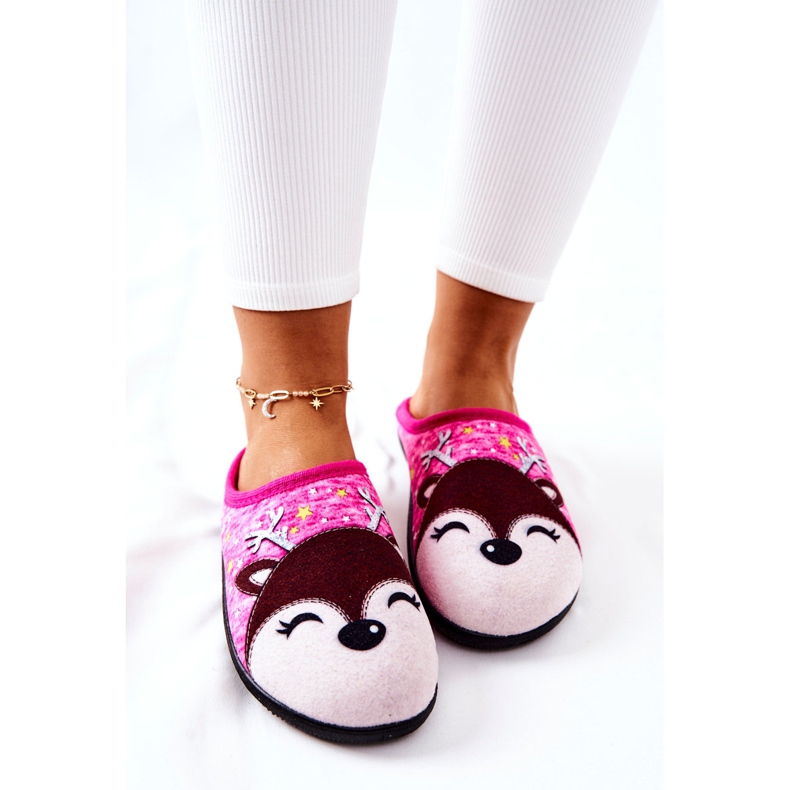 WJ1 Warme Hausschuhe Rentierrosa Taffy 1