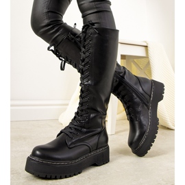 Schwarze isolierte Damenstiefel von Patino 2