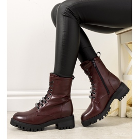 Kastanienbraune isolierte Stiefel Valdez rotwein 1