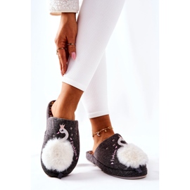 Warme Hausschuhe Grey Rey's Swan grau 2