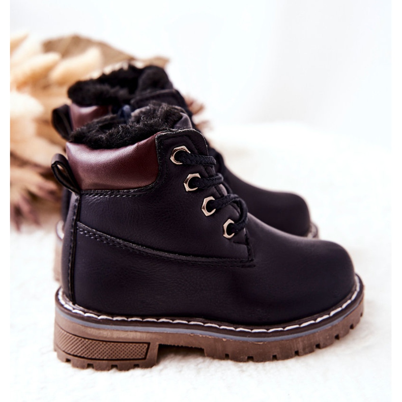 WT1 Warme Trappers Stiefel für Kinder Navy Blue Royals marineblau 2