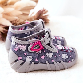 BEFADO S.A. Schuhe Hausschuhe Befado Kotki 110P326 Grau 2