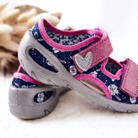 BEFADO S.A. Befado Sandalen mit Klettverschluss 065X151 Marineblau-Rosa 1