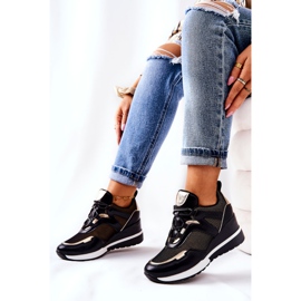 Vinceza Damen Sportschuhe Sneakers Schwarz-Gold Colli golden 1