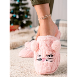Evento Warme Hausschuhe rosa 1