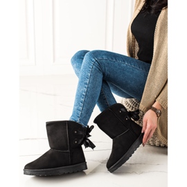 TRENDI Mukluki mit Schleife schwarz 1