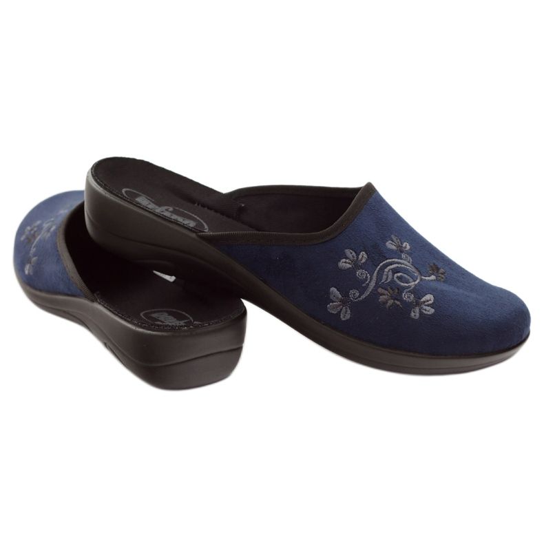 Befado 552D005 marineblaue Hausschuhe navy blau 4