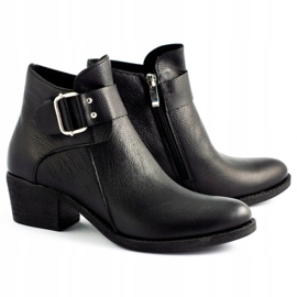 Olivier Schwarze Gesichtslederstiefel 2