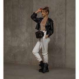 PM1 Schwarze warme Stiefel Trappers Black Demaris 1