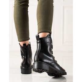 VINCEZA Schnürstiefel schwarz 1