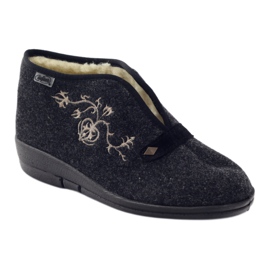 Dr.ORTO Befado Damenhausschuhe mit Schaffell 031d028 grau 2