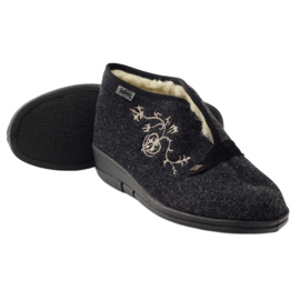 Dr.ORTO Befado Damenhausschuhe mit Schaffell 031d028 grau 4