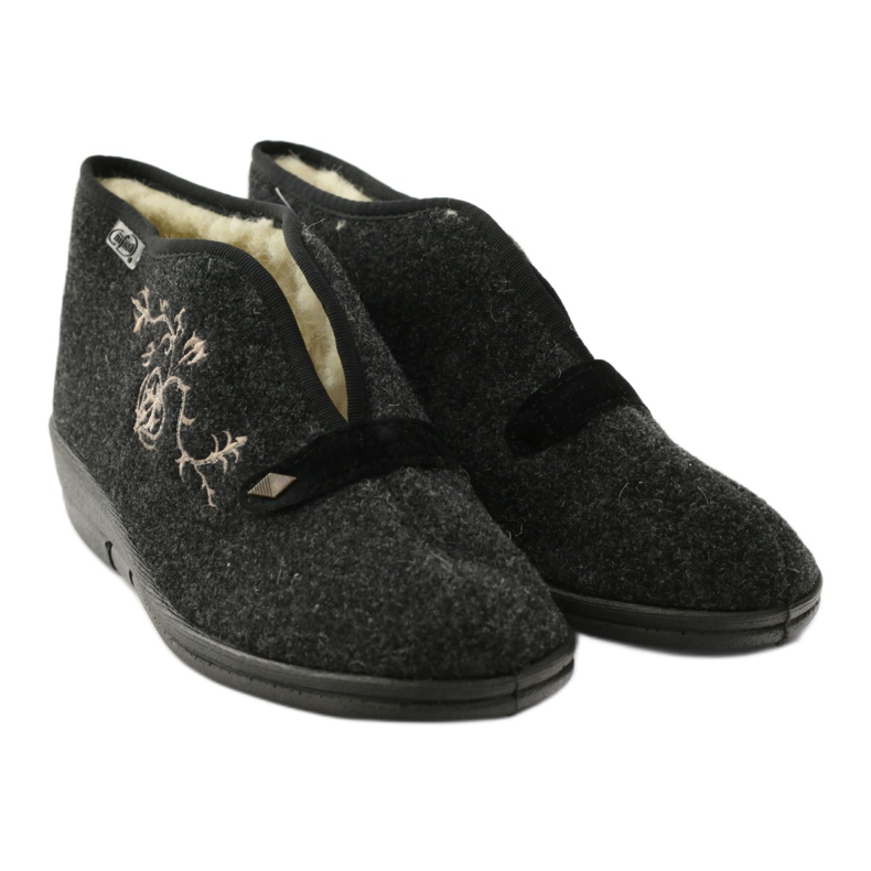 Dr.ORTO Befado Damenhausschuhe mit Schaffell 031d028 grau 5