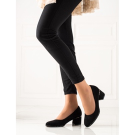 Sabatina Wildlederpumps mit Zirkonia schwarz 1