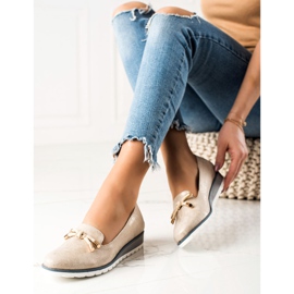 M.Daszyński Keilballerina mit Schleife beige 1