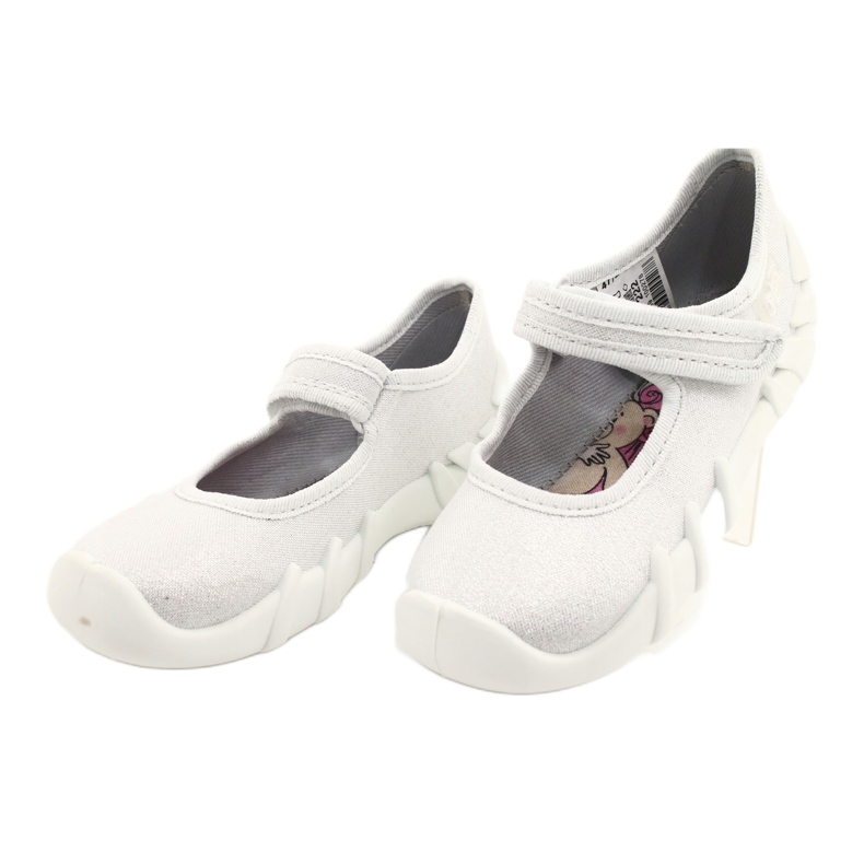 Befado Kinder silber Speedy Schuhe 109P222 weiß 3