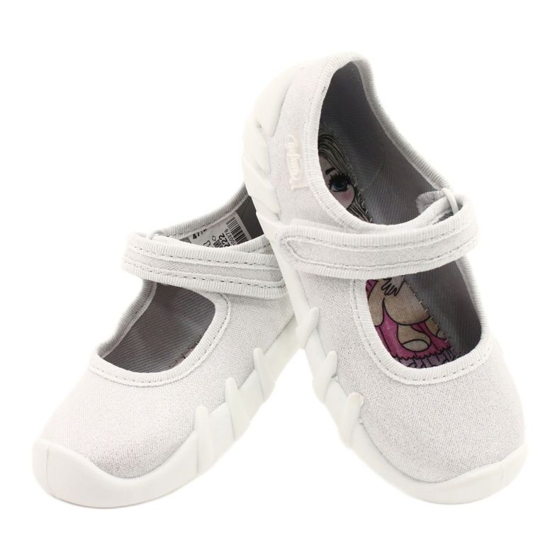 Befado Kinder silber Speedy Schuhe 109P222 weiß 5