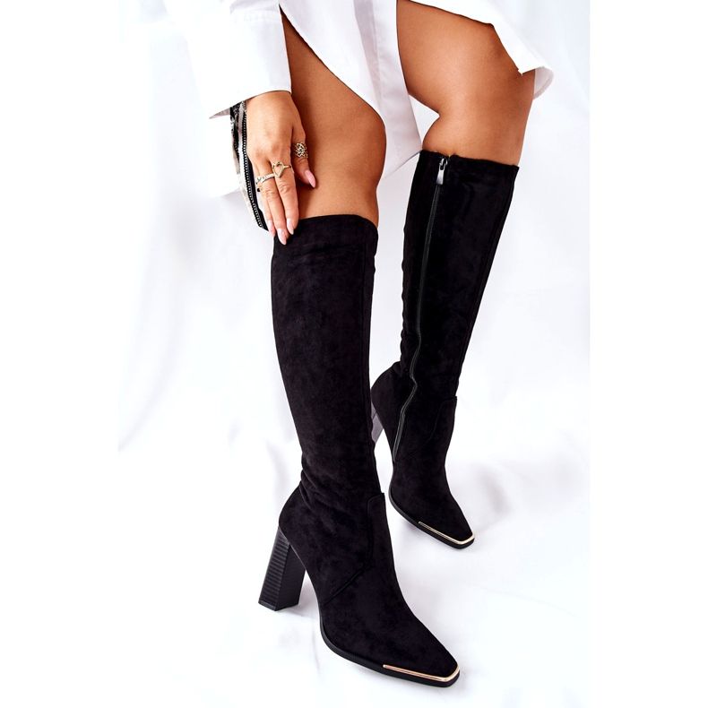 PS1 Warme Stiefel für Damen Gold Toe Schwarz Puentos 3