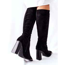 PS1 Warme Stiefel für Damen Gold Toe Schwarz Puentos 5