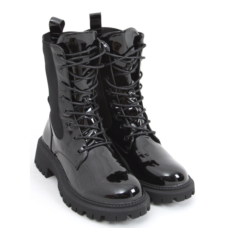 Militärstiefel mit Sockenoberteil Sanna Black schwarz 2