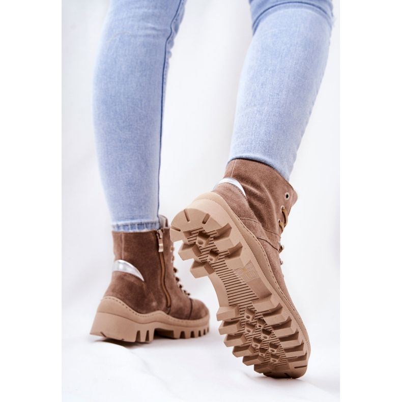 PF1 Warme Wildlederstiefel Sand Sandstorm beige 2