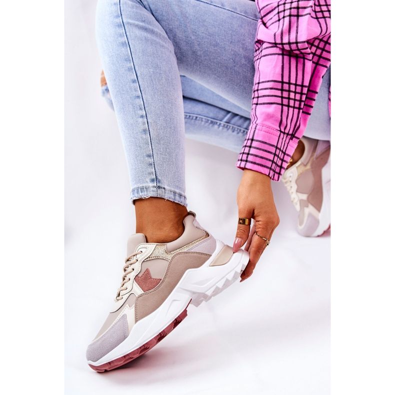Sportschuhe auf der Beige-Rosa-Berenice-Plattform 2