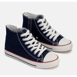 Mediana marineblaue knöchelhohe Turnschuhe 1