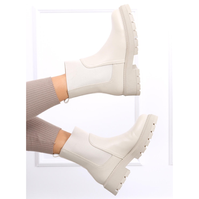Chelsea-Boots mit hohem Schaft Cillo Beige 1