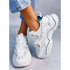 Berta White Turnschuhe weiß grün 1