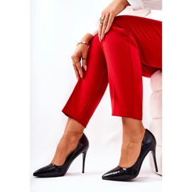 Schwarze Tissoria Schlangenmuster Pins 2