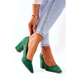 WS1 Pumps On A Pole Wildleder Grün Florena 2