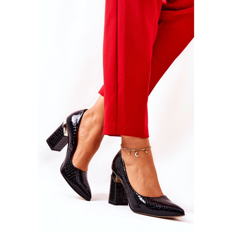 Lewski Shoes Lederpumps Lewski Snake 3117 Schwarz 2