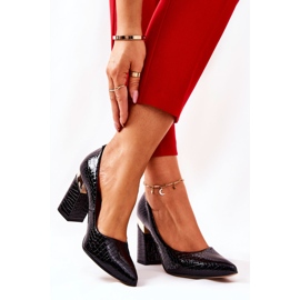 Lewski Shoes Lederpumps Lewski Snake 3117 Schwarz 1