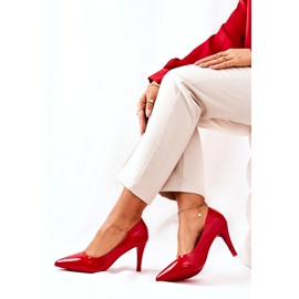 WS1 Lackierte klassische Pumps Stilettos Red Elinne rot 1