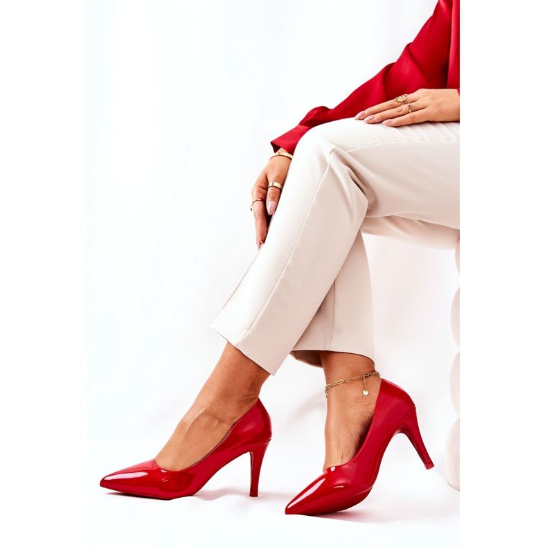 WS1 Lackierte klassische Pumps Stilettos Red Elinne rot 1
