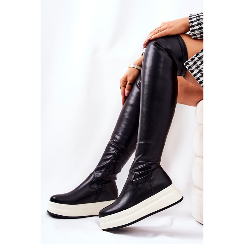 PG2 Hohe Stiefel auf der schwarzen Nellie-Plattform 1