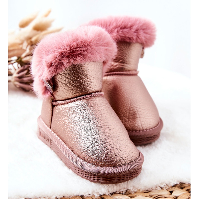 Warme Schneestiefel mit Fell Pink Bessie rosa 1