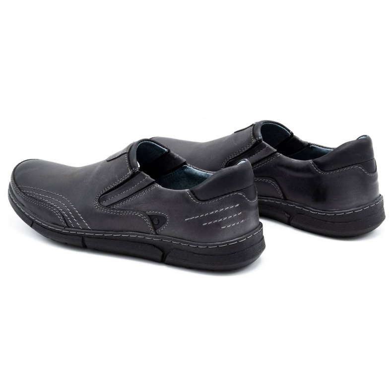 Polbut Herren Slipper J51 grau schwarz 4