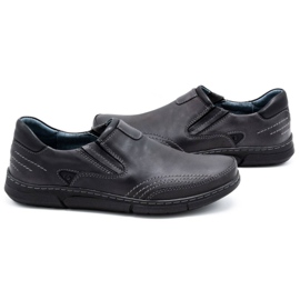 Polbut Herren Slipper J51 grau schwarz 3