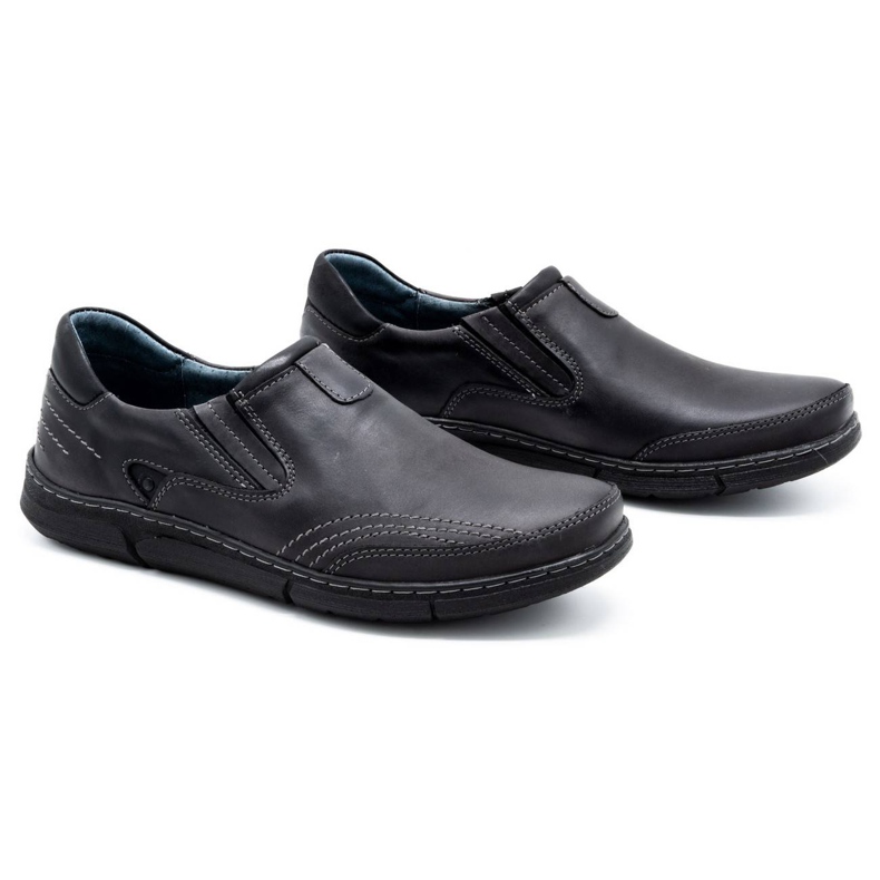 Polbut Herren Slipper J51 grau schwarz 2